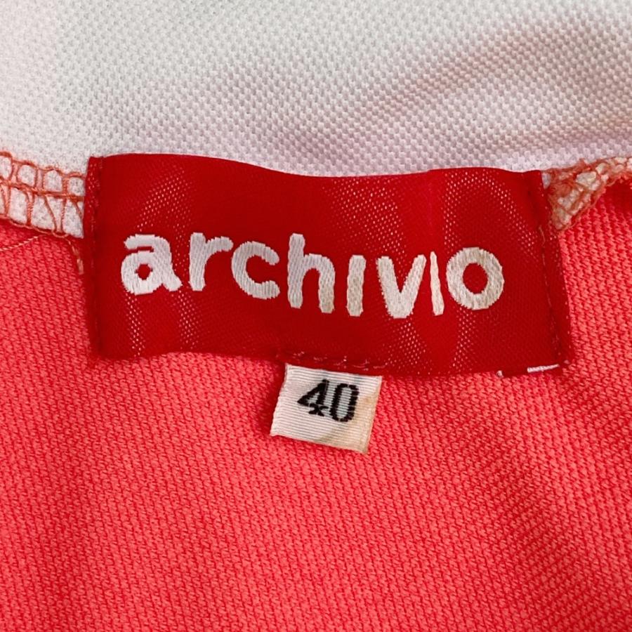 ARCHIVIO アルチビオ 襟付 半袖Tシャツ ピンク系 40 ゴルフウェア