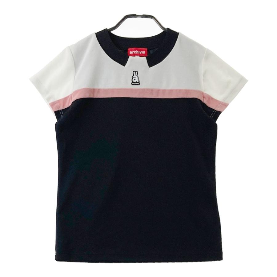 ARCHIVIO アルチビオ 半袖Tシャツ ブラック系 38 ゴルフウェア