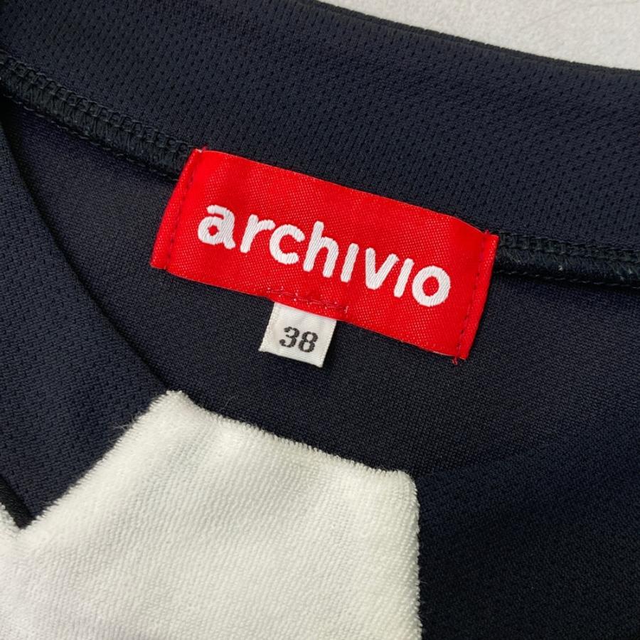 ARCHIVIO アルチビオ 半袖Tシャツ ブラック系 38 ゴルフウェア