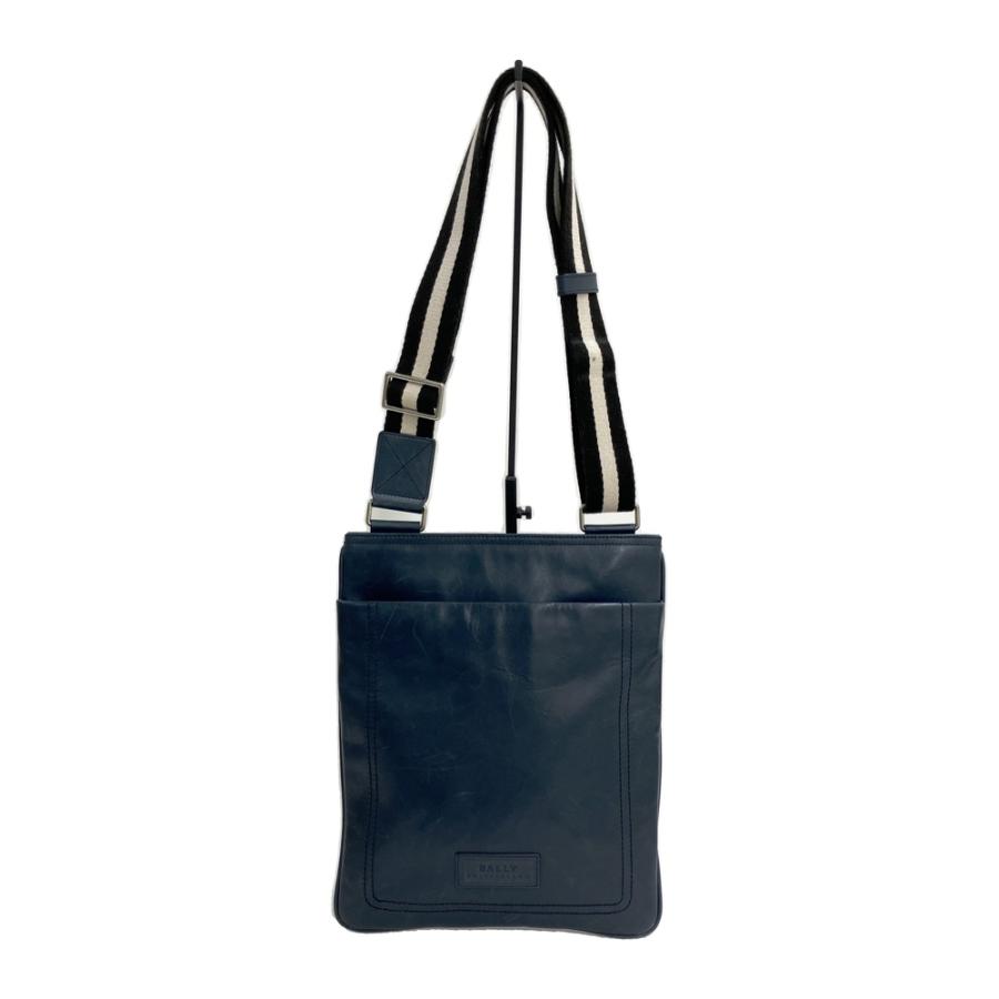 BALLY ネイビー レザー ショルダーバッグ BALLY ネイビー レザー ショルダーバッグ | ヤマダウェブコム