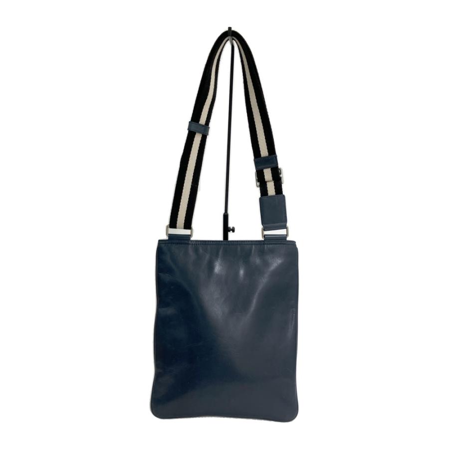 BALLY バリー ネイビー 濃紺 レザー ショルダーバッグ BALLY バリー ショルダーバッグ レザー ネイビー系 : ブランド古着