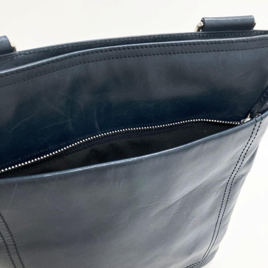 BALLY バリー ショルダーバッグ レザー ネイビー系 : ブランド古着