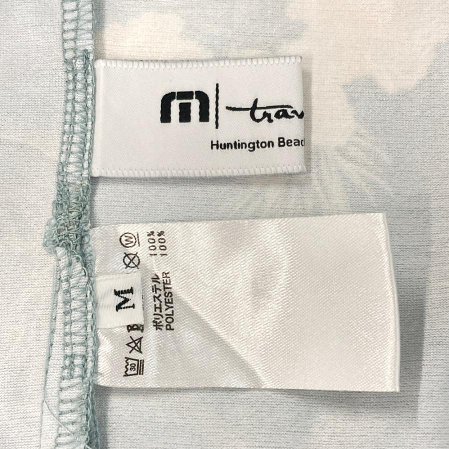 TRAVISMATHEW トラビスマシュー 半袖ポロシャツ 総柄 グリーン系 M