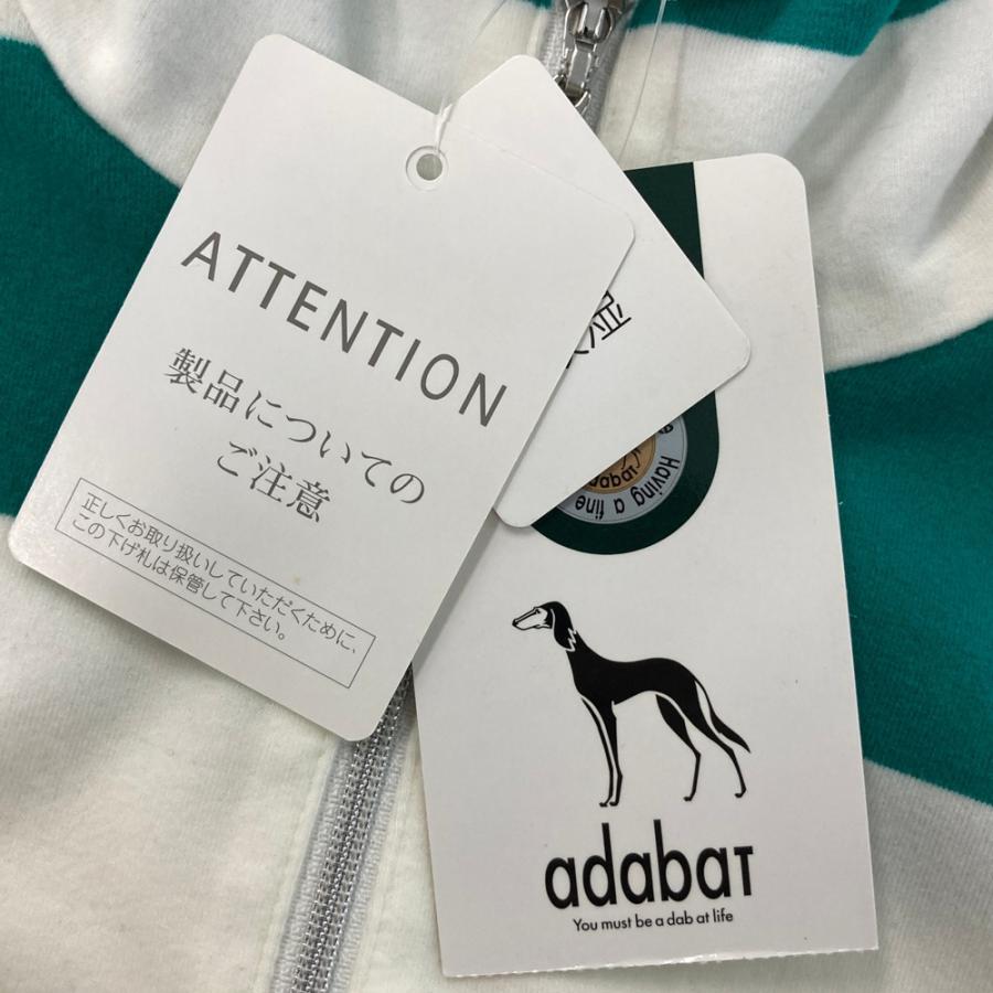 新品】ADABAT アダバット ハーフジップ 起毛 長袖Tシャツ ボーダー柄