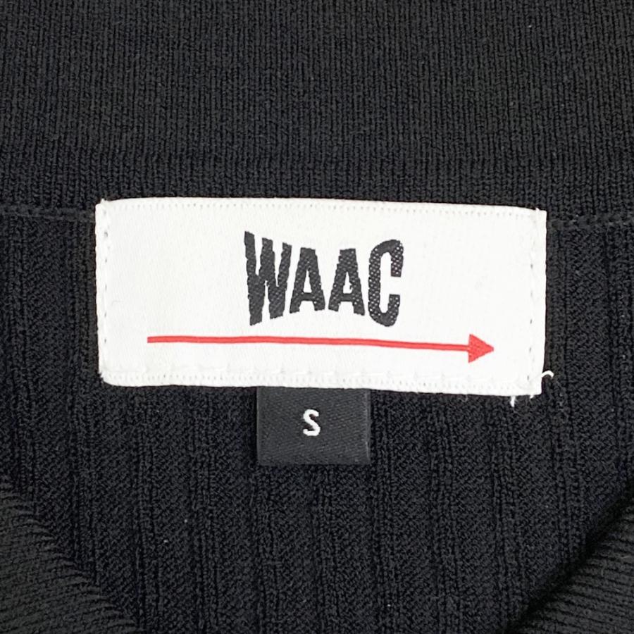 WAAC ワック リブニット 半袖ポロシャツ ブラック系 S ゴルフウェア