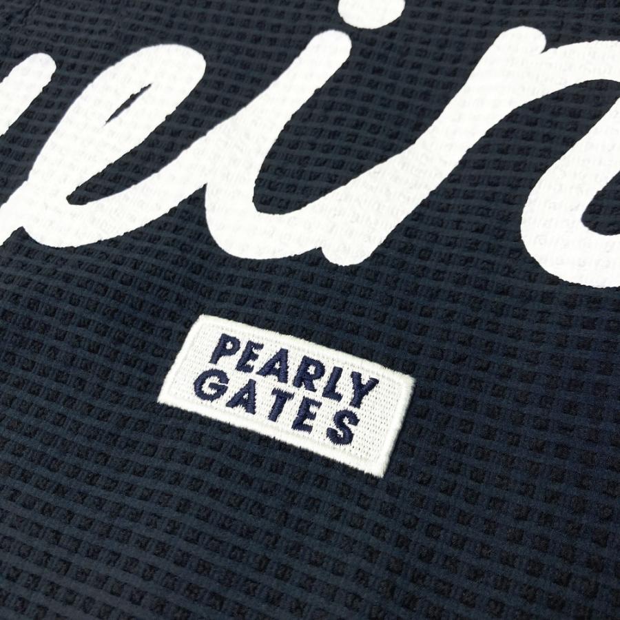 PEARLY GATES パーリーゲイツ 半袖ポロシャツ シアサッカー ネイビー系