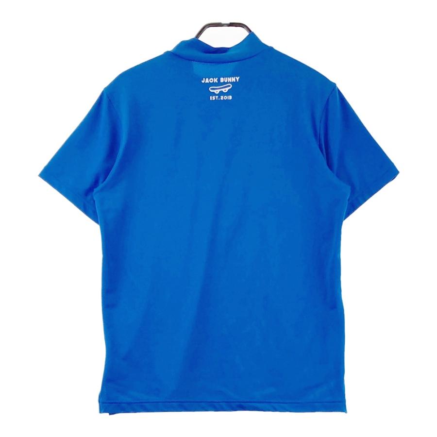 ブルー 3サイズS モックネックシャツ ジャックバニー 新品 ゴルフウェア JACK BUNNY ジャックバニー モックネック 半袖Tシャツ ブルー系 4
