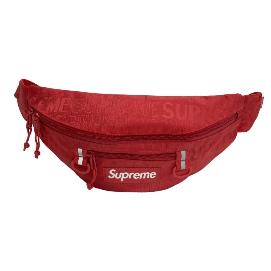 SUPREME シュプリーム 19SS WAIST BAG ウエストバッグ ロゴ総柄 レッド