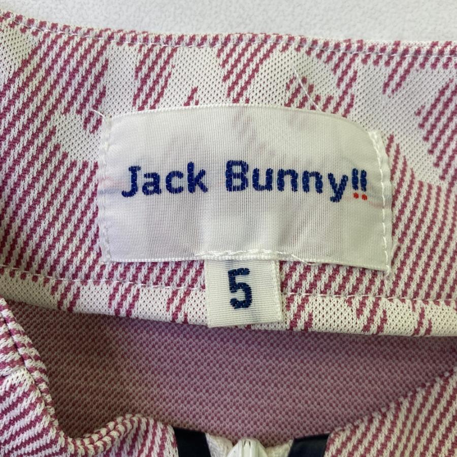 JACK BUNNY ジャックバニー ハーフジップ 半袖Tシャツ ロゴ 総柄