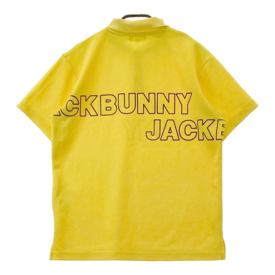 Jack Bunny ジャックバニー ビッグロゴ 半袖 ポロシャツ イエロー 1 JACK BUNNY ジャックバニー 半袖ポロシャツ ビッグロゴ イエロー系 4