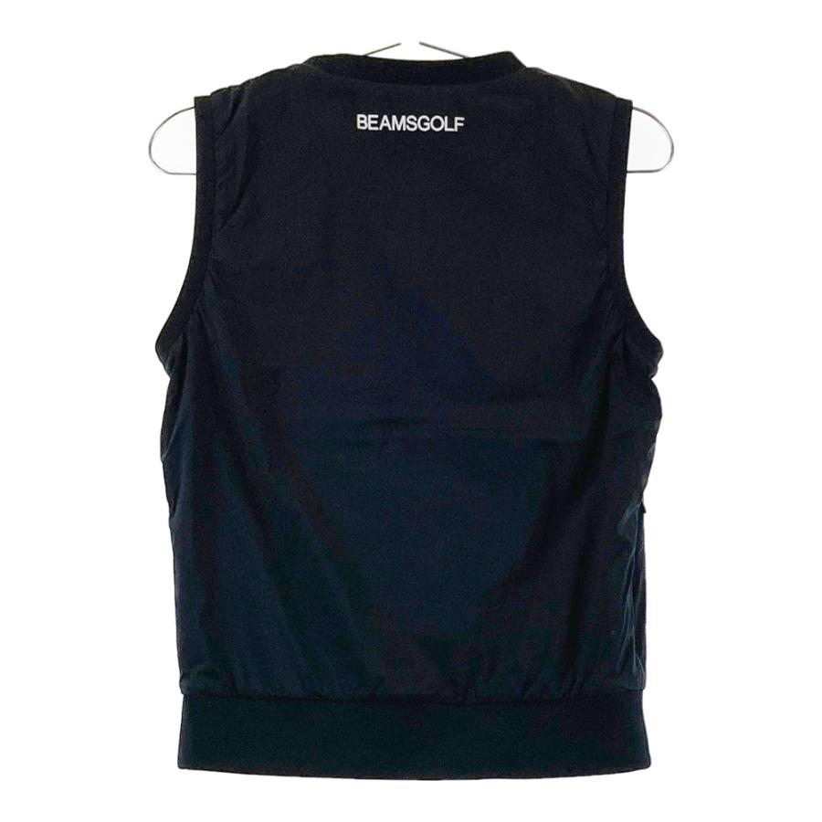 BEAMS GOLF レディース ベスト ブラック新品タグ付き BEAMS GOLF ビームスゴルフ ナイロンベスト ブラック系 S ゴルフウェア