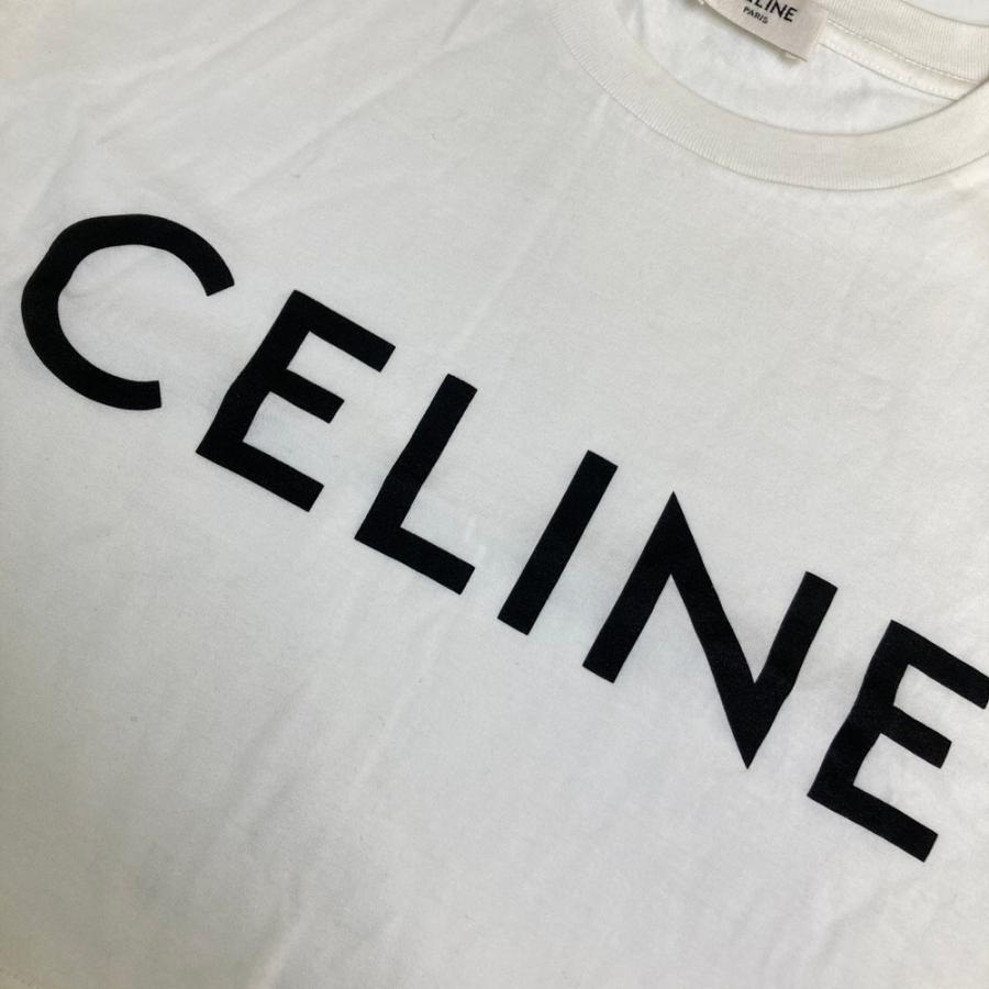 CELINE（セリーヌ） 2X761671Q クロップドTシャツ ホワイト系 XS