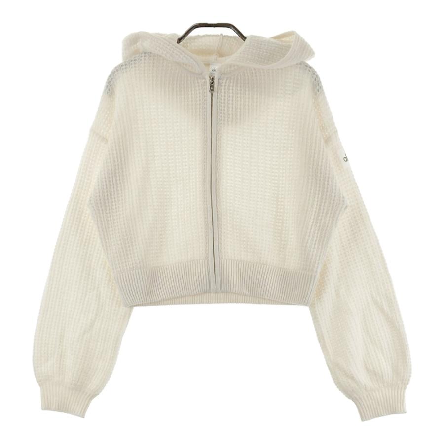 alo ニットパーカー alo yoga ニットパーカー ホワイト系 XS レディース : ブランド古着