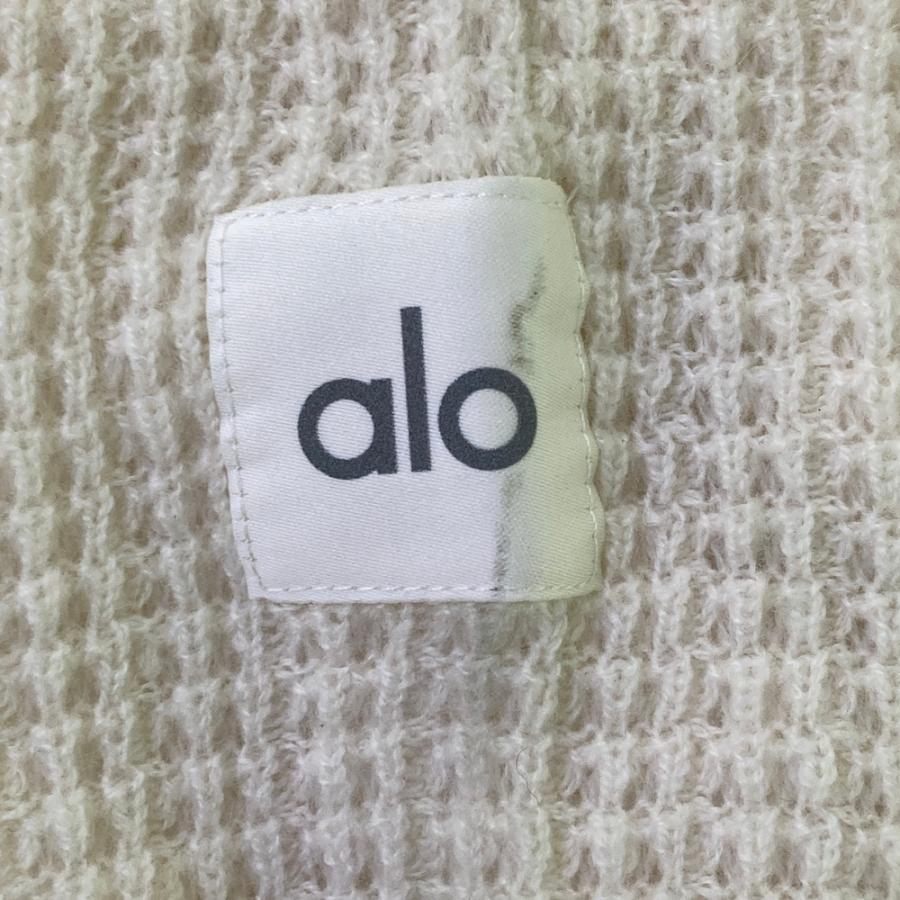 alo yoga ニットパーカー ホワイト系 XS レディース : ブランド古着