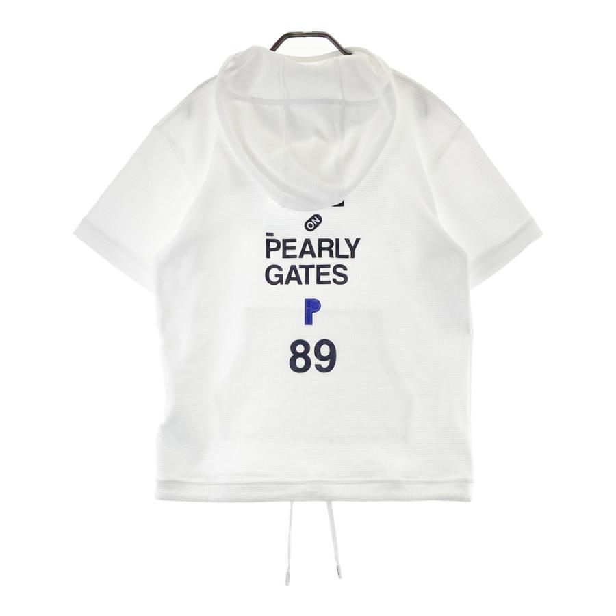 サイズ：0 PEARLY GATES パーリーゲイツ 2025年モデル 半袖パーカー  ホワイト系 [240101498152] ゴルフウェア レディース ストスト PEARLY GATES（パーリーゲイツ） 2025年モデル 半袖パーカー ホワイト