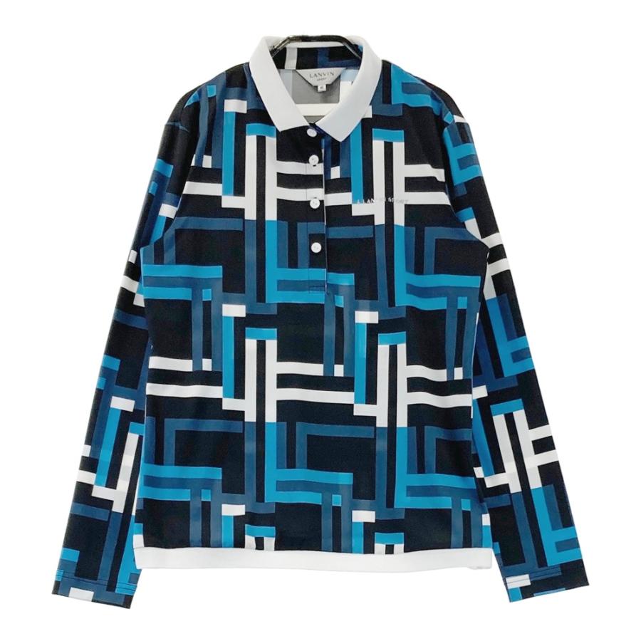 lanvin sport 総柄ポロシャツ ランバン ゴルフ ランバンスポール LANVIN SPORT（ランバンスポール） ランバン スポール 長袖ポロシャツ