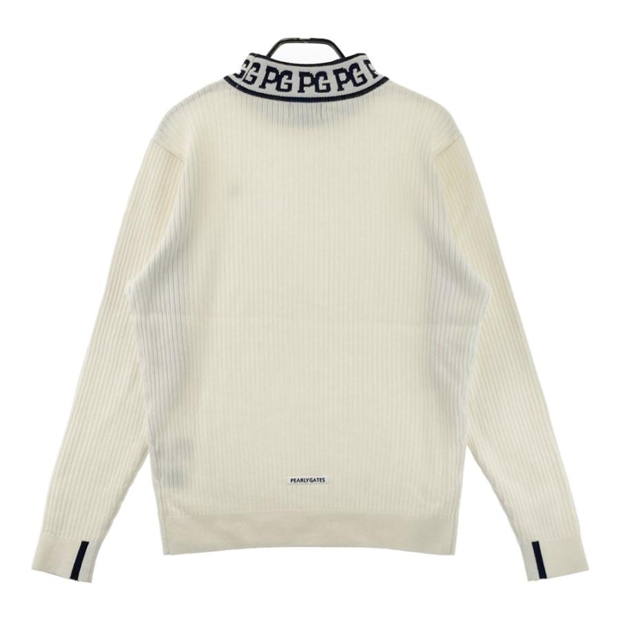 PEARLY GATES パーリーゲイツ 長袖ニットセーター カシミヤ混 ホワイト