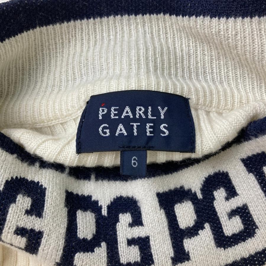 PEARLY GATES パーリーゲイツ 長袖ニットセーター カシミヤ混 ホワイト
