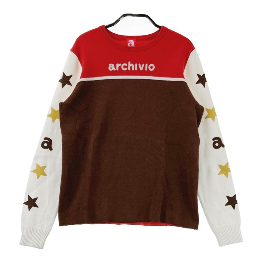 ARCHIVIO アルチビオ ネックウォーマー付ニットセーター ブラウン系 36