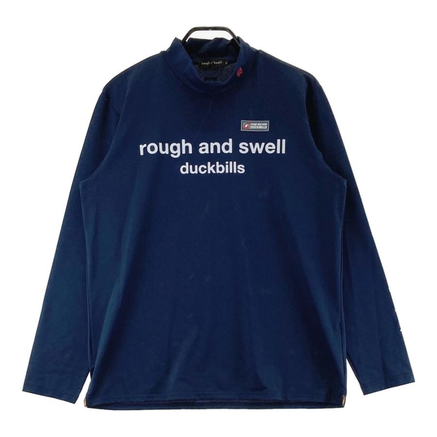 ROUGH&SWELL ラフアンドスウェル モックネック長袖Tシャツ ネイビー系