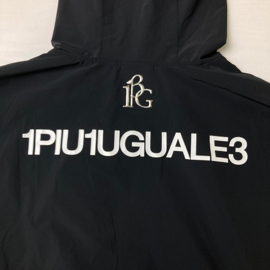 未使用級美品 1PIU1UGUALE3 GOLF ナイロンジャケット 黒 VI 1PIU1UGUALE3 GOLF ナイロン フーディ 長袖ジャケット ブラック系 5