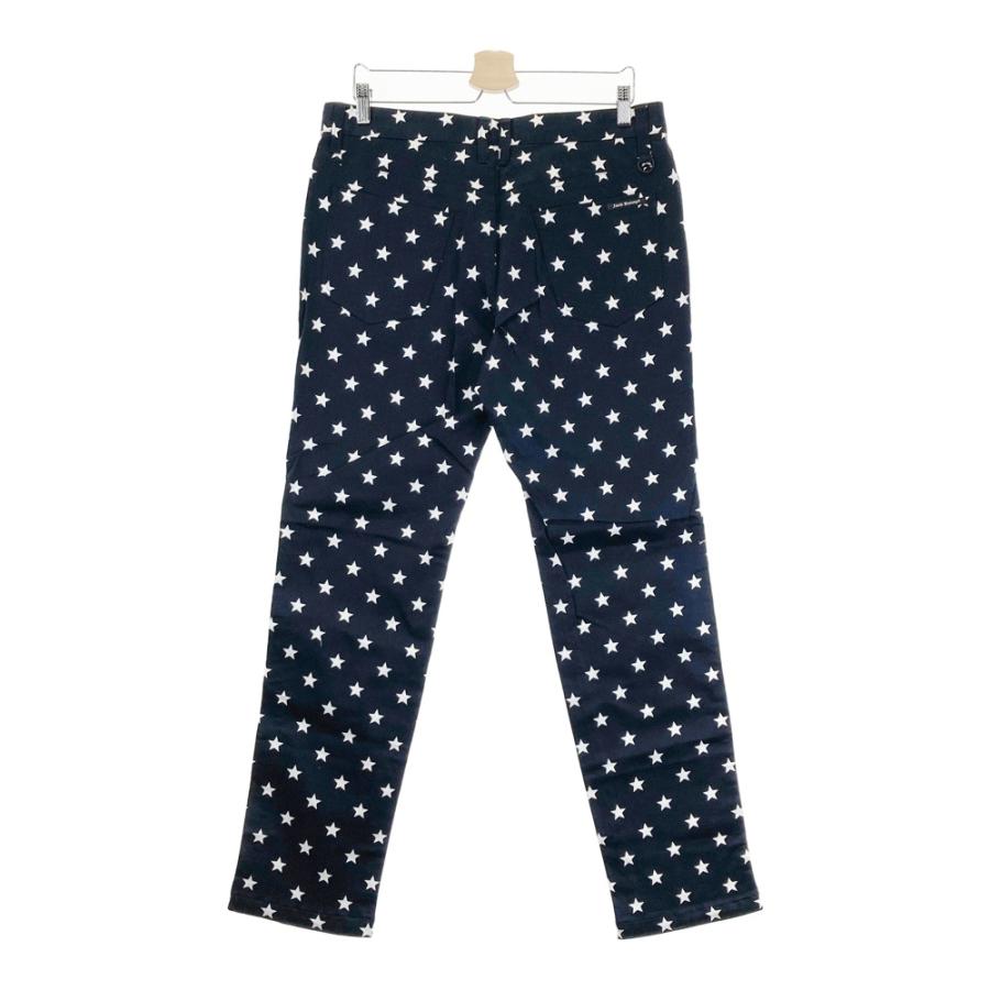 美品】JACK BUNNY ジャックバニー ストレッチパンツ 星 総柄 ブラック