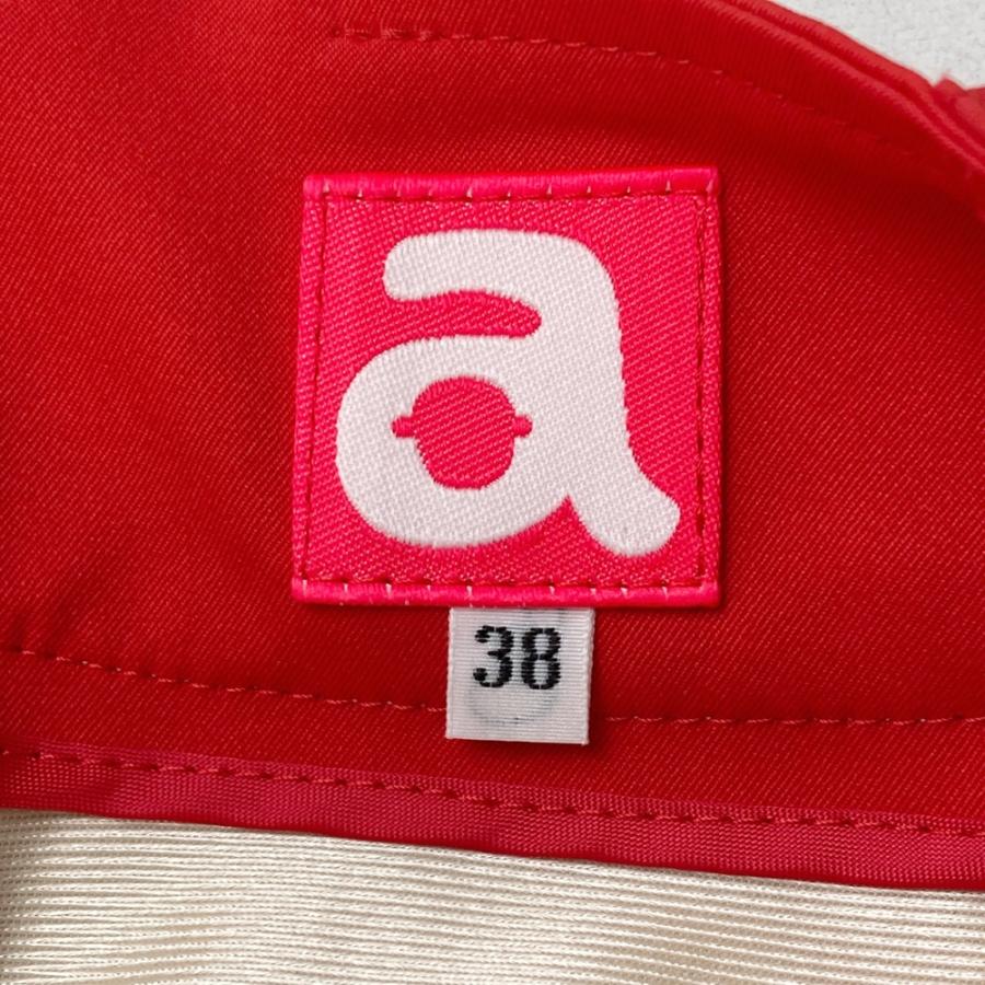 ARCHIVIO アルチビオ インナー付スカート ボーダー柄 レッド系 38