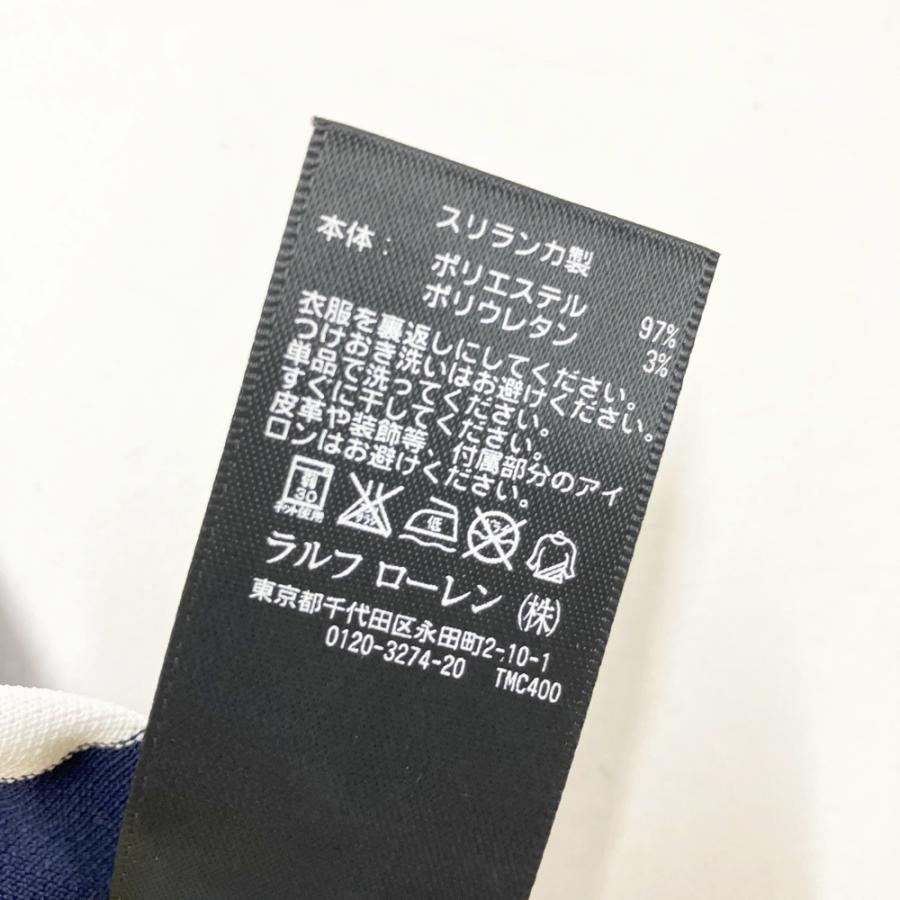 RLX ラルフローレン 半袖ポロシャツ ボーダー柄 ネイビー系 L ゴルフ