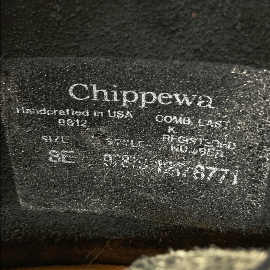 CHIPPEWA チペワ 97879 エンジニアブーツ モックトゥ ブラック系 8E