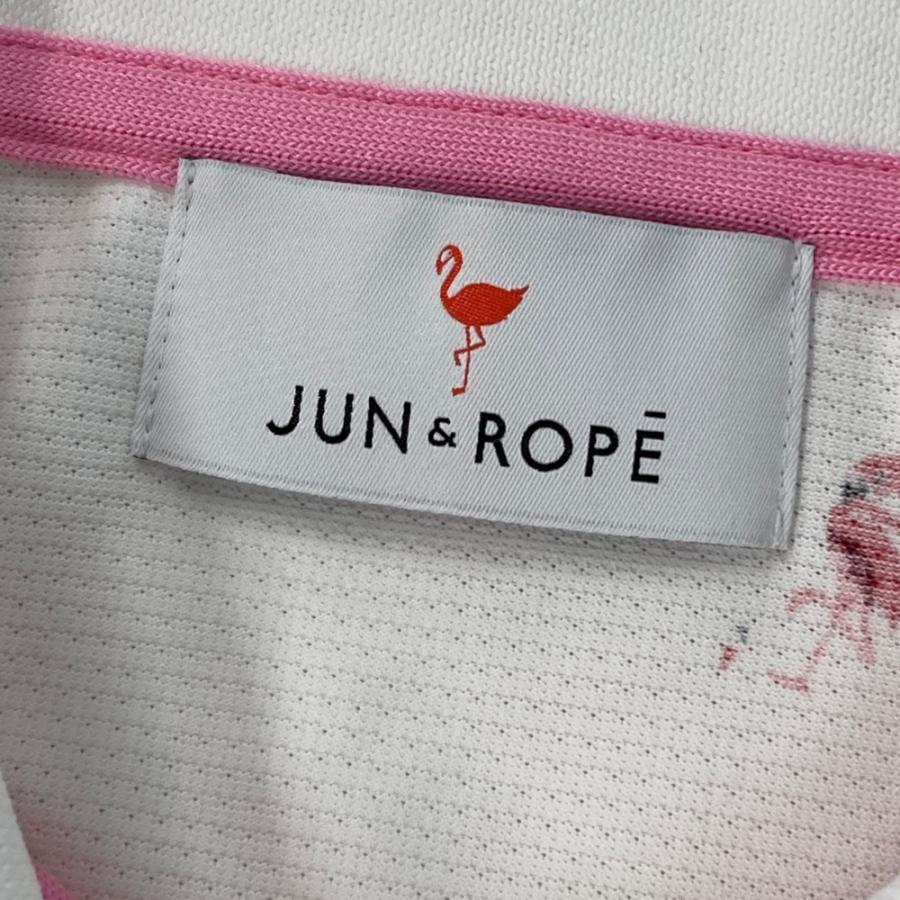 ジュンアンドロペ フラミンゴ柄 ゴルフウェア ポロシャツ&パンツ セット 美品 JUN&ROPE'（ジュンアンドロペ） JUN&ROPE ジュン アンド ロペ 半袖