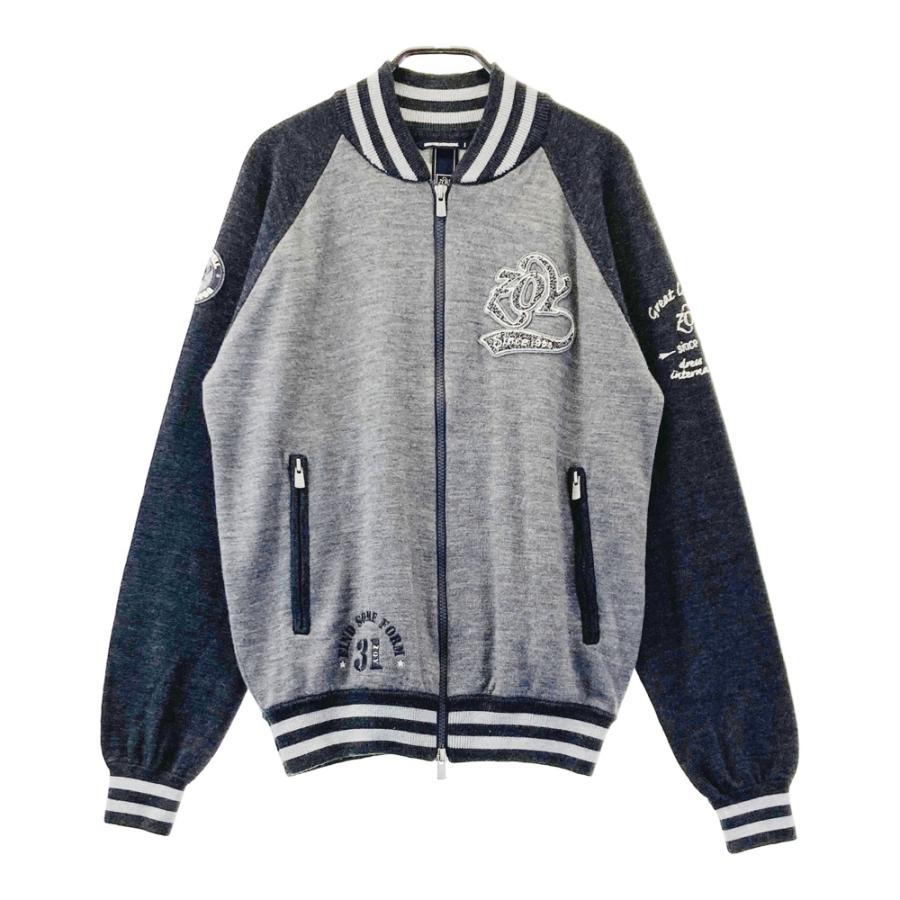 サイズ：1 ZOY ゾーイ  ジップ ニットジャケット  グレー系 [240101724687] ゴルフウェア メンズ ストスト ZOY ゾーイ ジップ ニットジャケット グレー系 1 ゴルフウェア メンズ