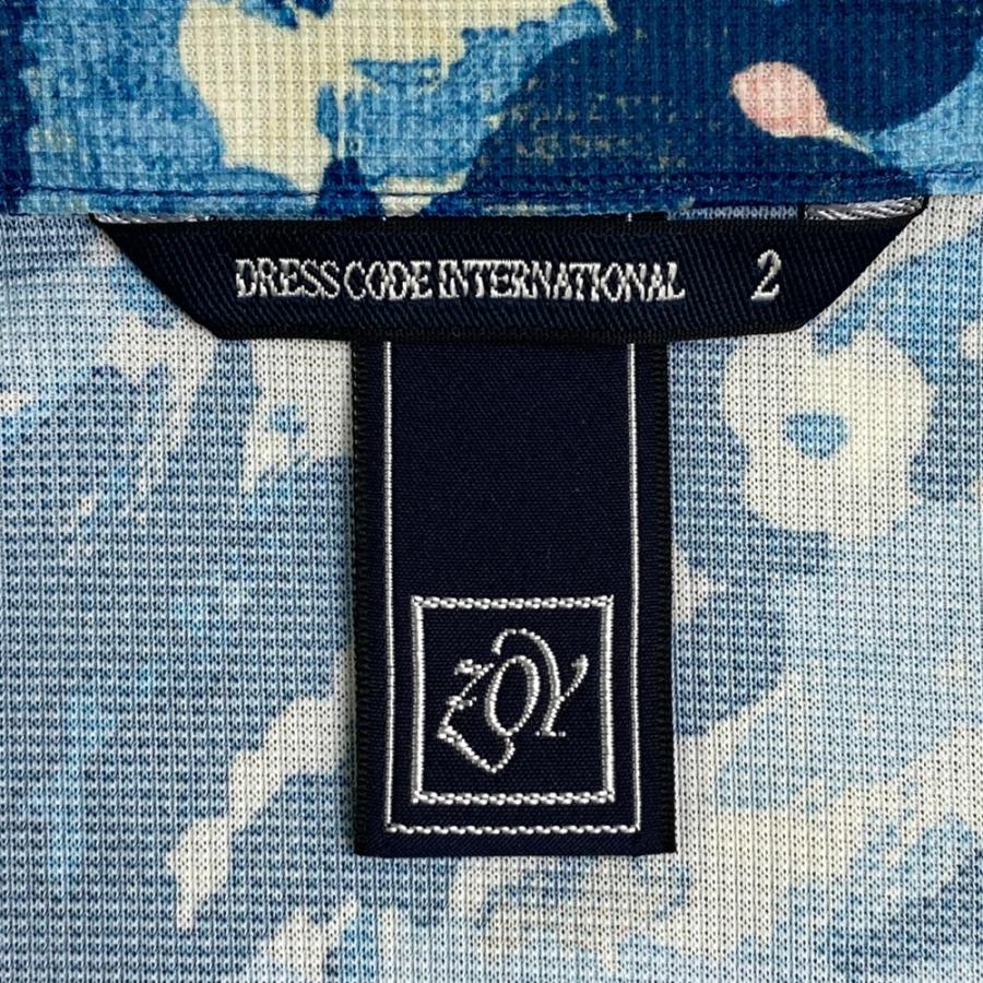 ZOY 半袖ポロシャツ ネイビー 総柄 ゴルフウェア ZOY（ゾーイ） 半袖ポロシャツ 総柄 ブルー系 2 ゴルフウェア メンズ