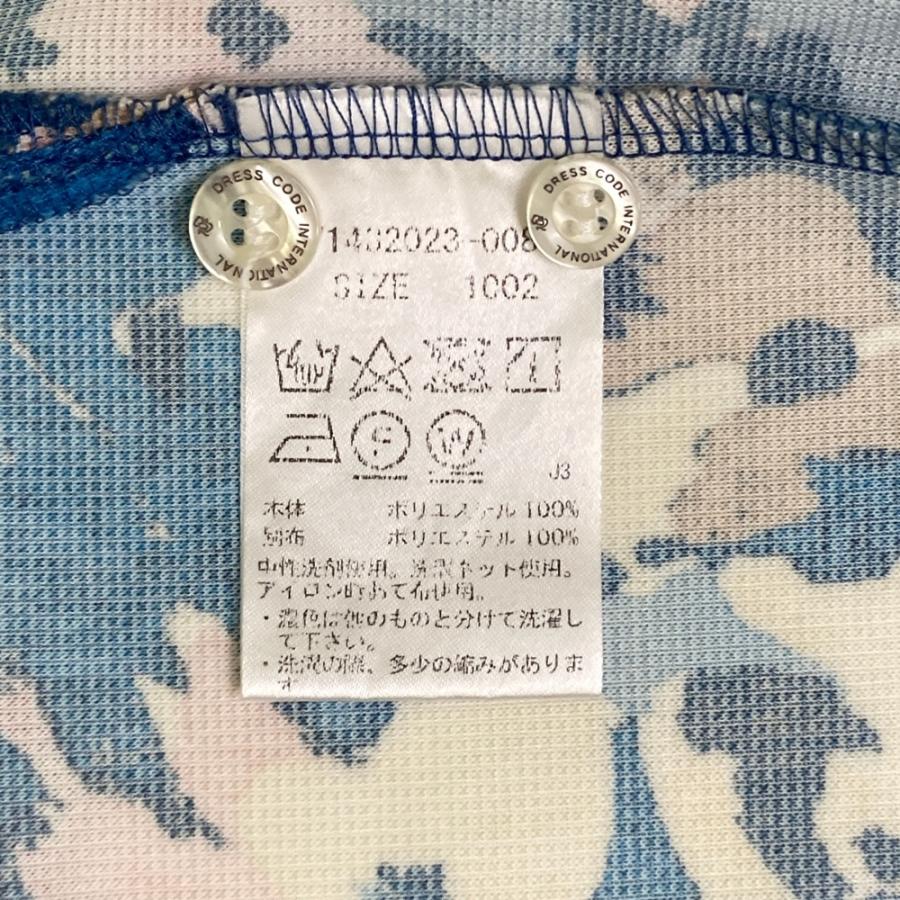 ZOY（ゾーイ） 半袖ポロシャツ 総柄 ブルー系 2 ゴルフウェア メンズ