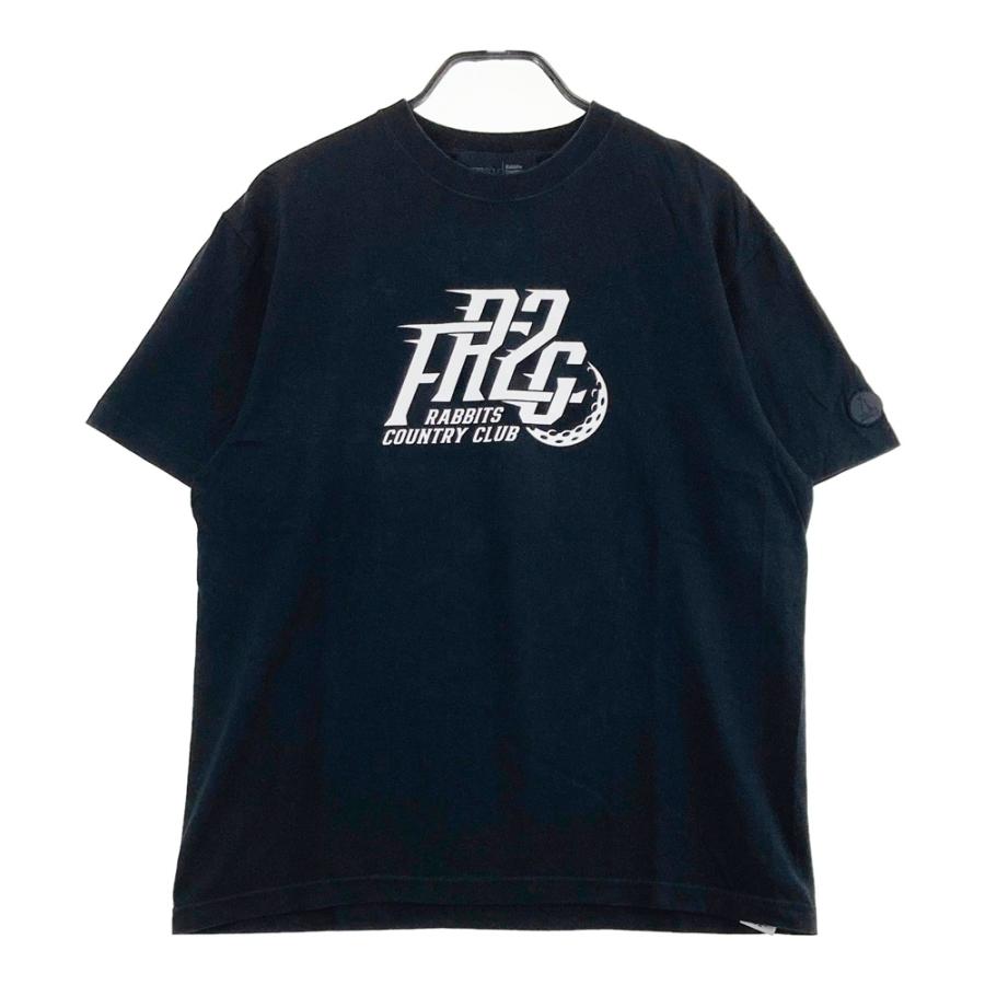サイズ：L FR2 GOLF エフアールツーゴルフ  半袖Tシャツ  ブラック系 [240101724968] ゴルフウェア メンズ ストスト FR2 GOLF エフアールツーゴルフ 半袖Tシャツ ブラック系 L ゴルフ