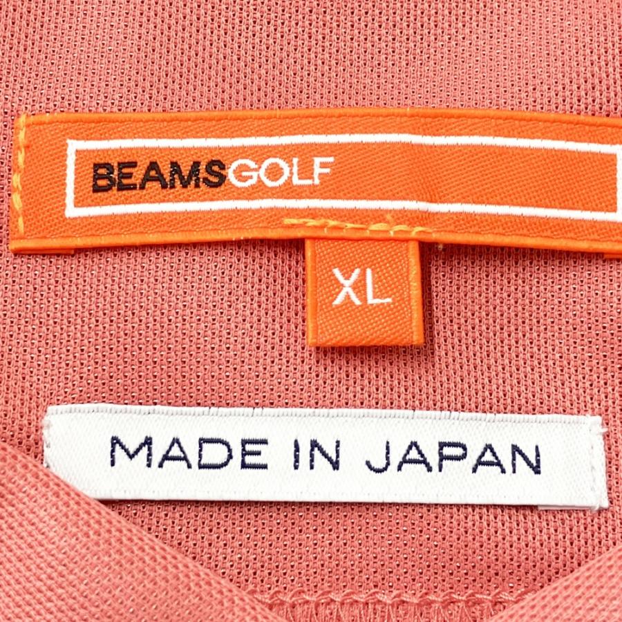 BEAMS GOLF（ビームス ゴルフ） 半袖ポロシャツ 星総柄 ピンク系 XL