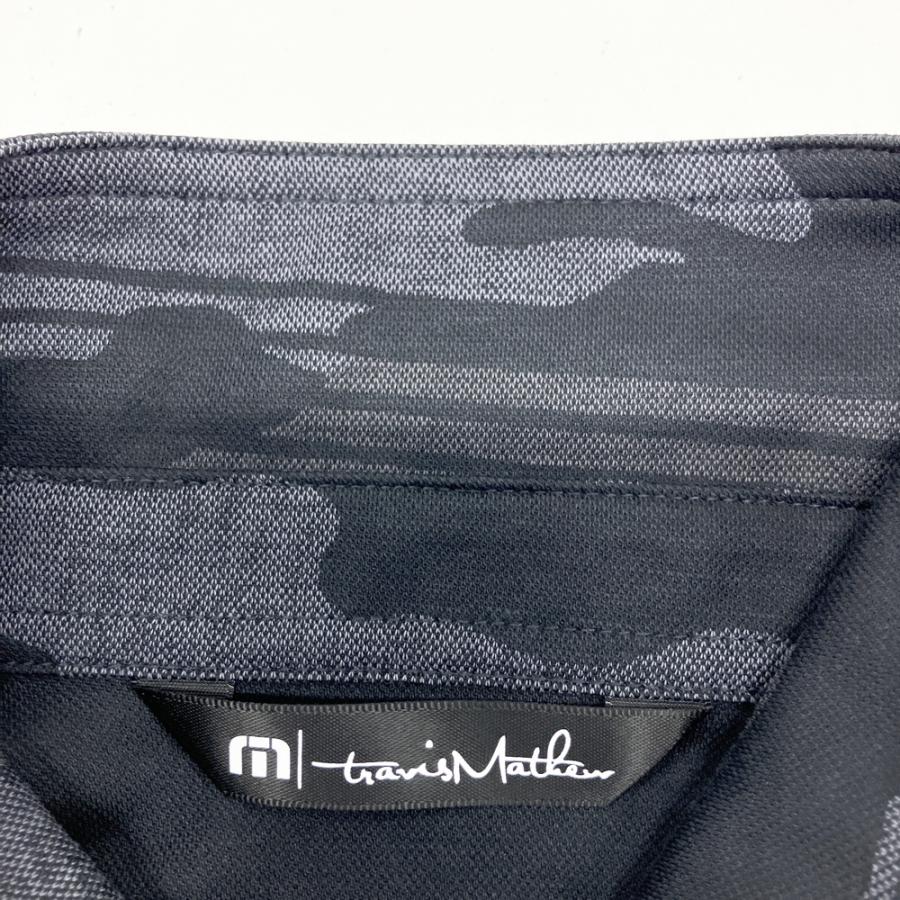 TRAVISMATHEW トラビスマシュー 半袖ポロシャツ 総柄 ブラック系 L