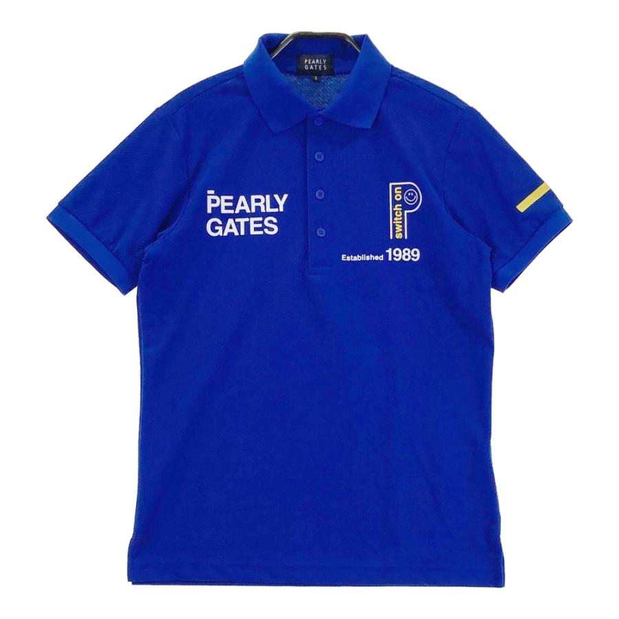 美品 PEARLY GATES パーリーゲイツ ポロシャツ 3 PEARLY GATES（パーリーゲイツ） 半袖ポロシャツ ブルー系 3 ゴルフ