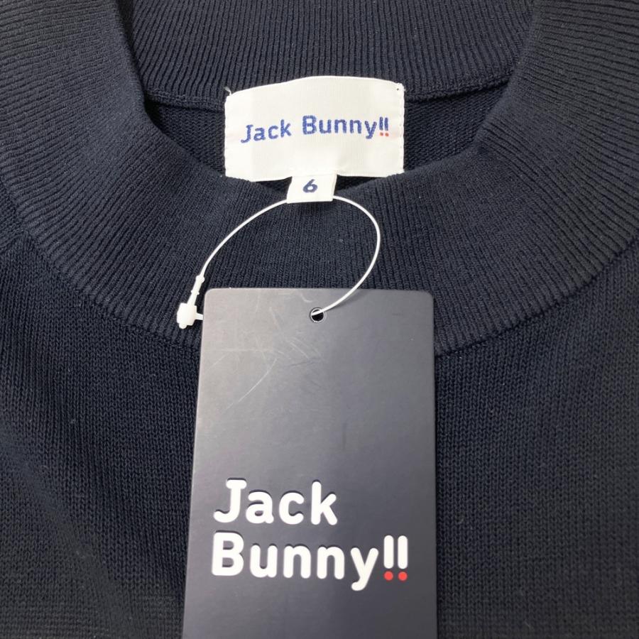 サイズ：6 JACK BUNNY ジャックバニー 2025年モデル 5分袖ニットセーター  ネイビー系 [240101727292] ゴルフウェア メンズ ストスト 新品】JACK BUNNY ジャックバニー 2025年モデル 5分袖ニットセーター