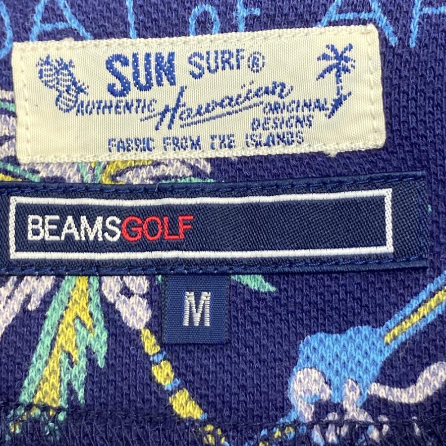BEAMS GOLF（ビームス ゴルフ） ×SUN SURF 半袖ポロシャツ アロハ 総柄