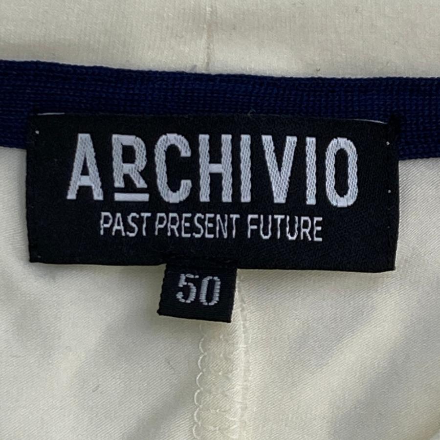 ARCHIVIO アルチビオ モックネック 長袖Tシャツ ホワイト系 50 ゴルフ