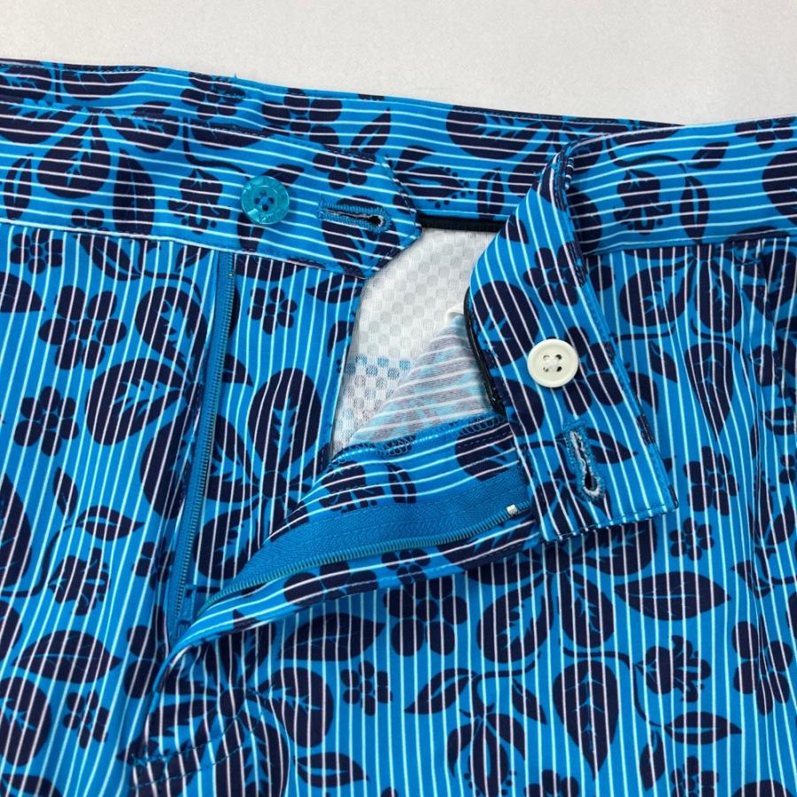 未使用級　PUMA GOLF プーマゴルフ　サイドロゴ　総柄　大きいサイズ PUMA（プーマ） PUMA GOLF プーマゴルフ ハーフパンツ ストライプ 花総