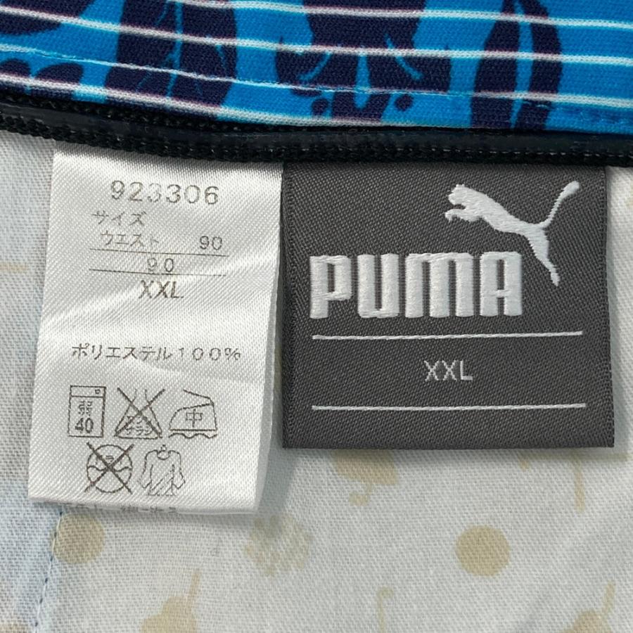未使用級　PUMA GOLF プーマゴルフ　サイドロゴ　総柄　大きいサイズ PUMA（プーマ） PUMA GOLF プーマゴルフ ハーフパンツ ストライプ 花総