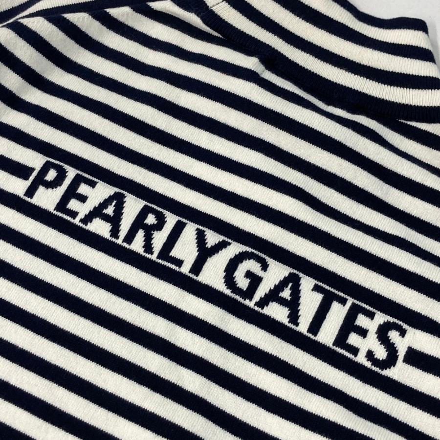 美品】PEARLY GATES パーリーゲイツ 長袖ニットセーター ボーダー柄