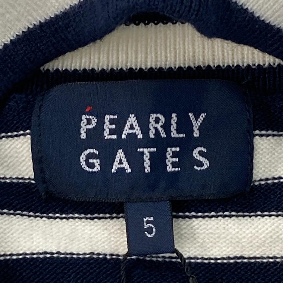 美品】PEARLY GATES パーリーゲイツ 長袖ニットセーター ボーダー柄
