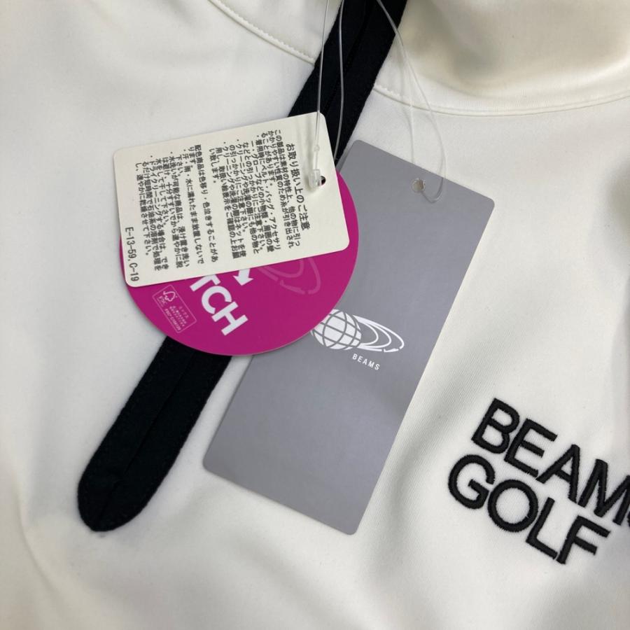 サイズ：L BEAMS GOLF ビームスゴルフ 2025年モデル ハーフジップ 長袖プルオーバー  ホワイト系 [240101728985] ゴルフウェア メンズ ストスト 新品】BEAMS GOLF ビームスゴルフ 2025年モデル ハーフジップ 長袖プル