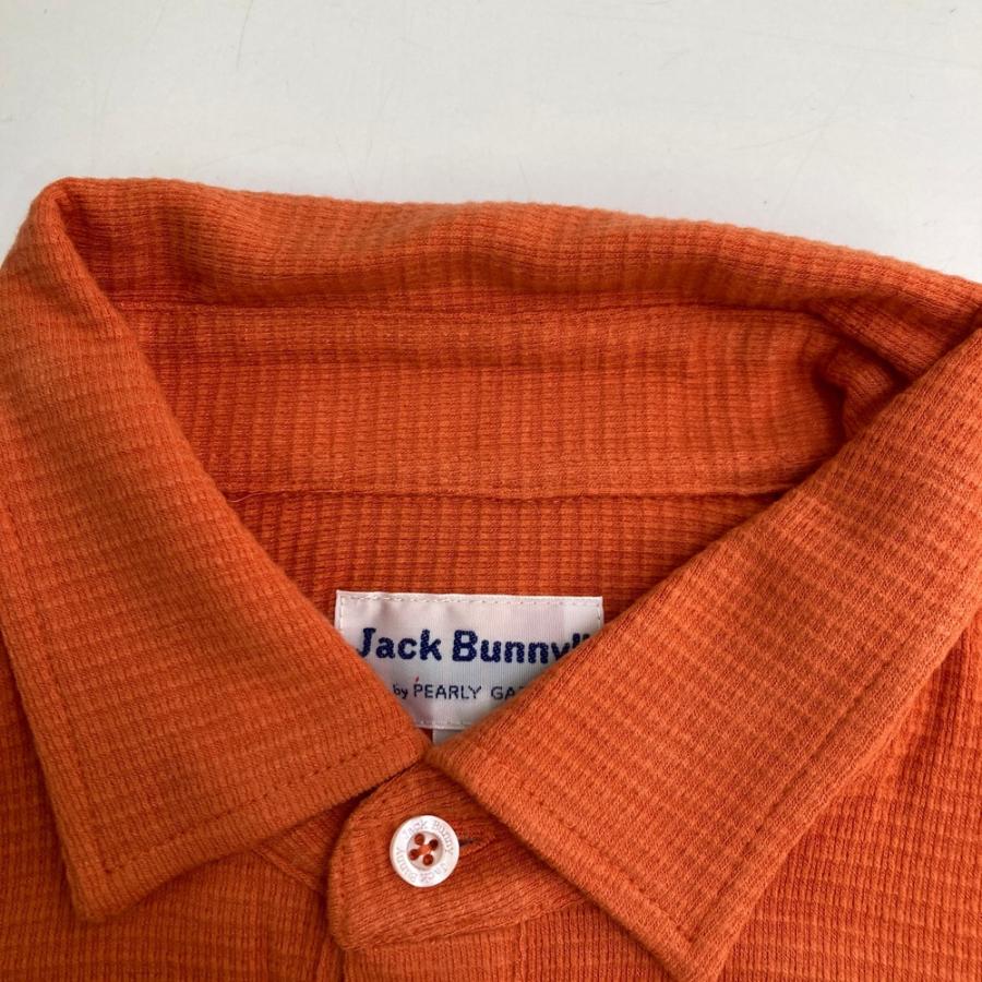 【未使用】Jack Bunny!! 長袖ポロシャツ 5 オレンジ R1488 Jack Bunny!!（ジャックバニー） JACK BUNNY 長袖ポロシャツ オレンジ