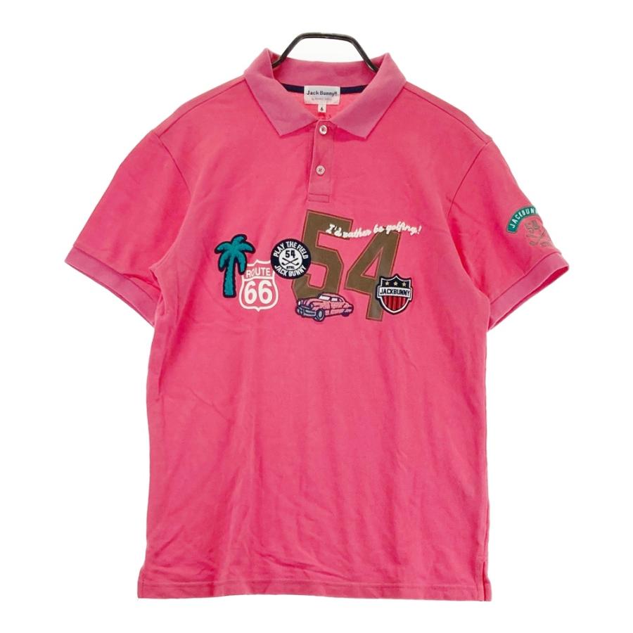 JACK BUNNY ピンクポロシャツ 半袖 JACK BUNNY ジャックバニー 半袖ポロシャツ ピンク系 6 ゴルフウェア