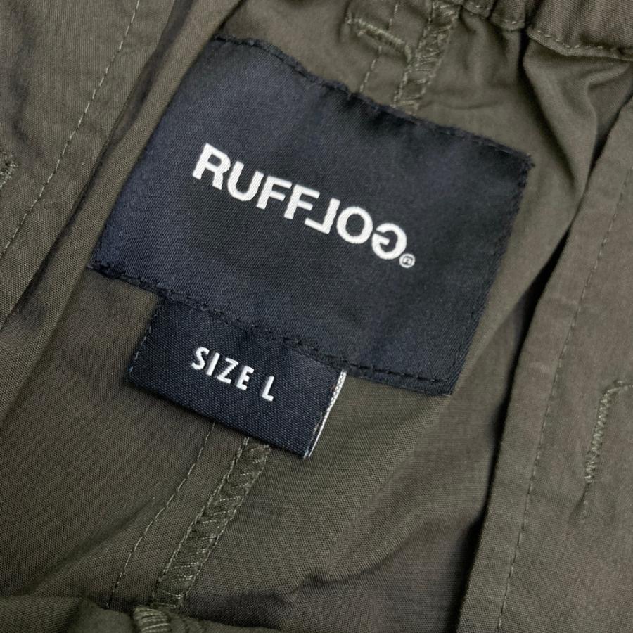 RUFFLOG ラフロッグ ストレッチ ハーフパンツ カーキ系 L ゴルフウェア