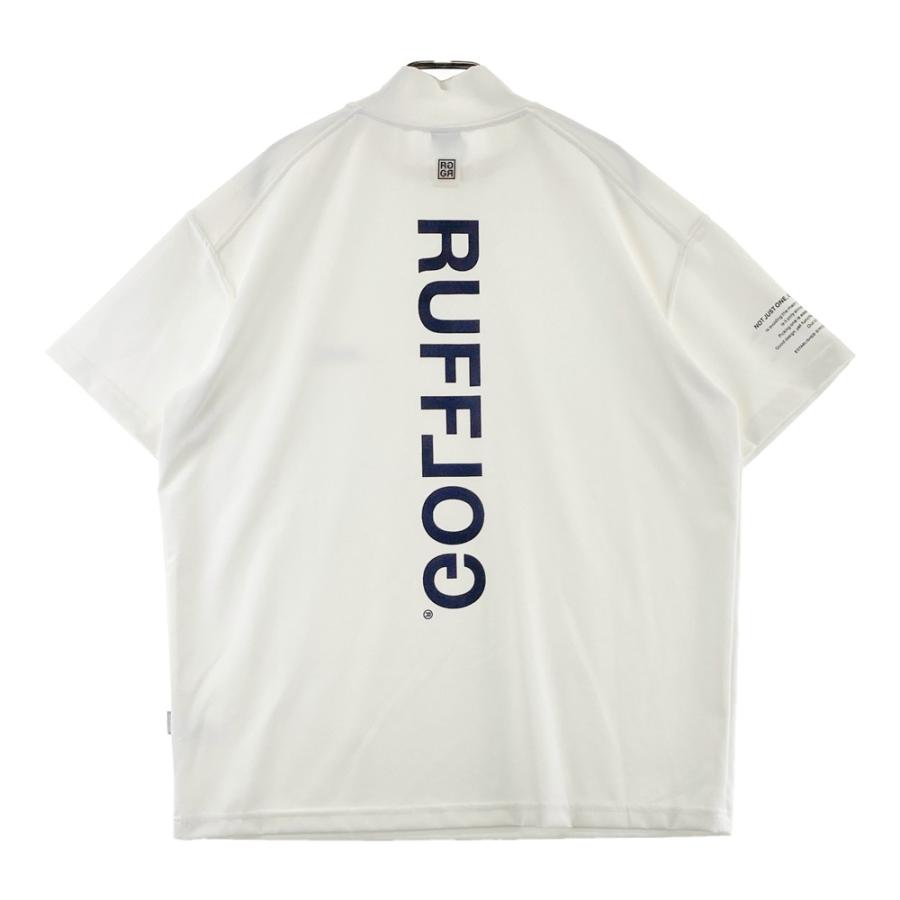 RUFFLOG ゴルフウェア 半袖Tシャツ ホワイト RUFFLOG（ラフロッグ） 2024年モデル ハイネック 半袖Tシャツ ホワイト