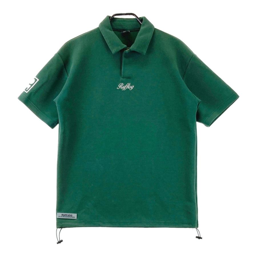 【新品タグ付】 RUFFLOG ラフロッグ パイルメッシュポロシャツ カーキ M RUFFLOG（ラフロッグ） 半袖ポロシャツ グリーン系 M ゴルフウェア